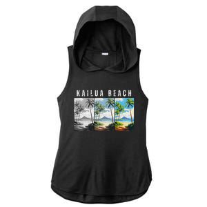 Kailua Beach Travel Souvenir Design Ladies PosiCharge Tri-Blend Wicking Draft Hoodie Tank