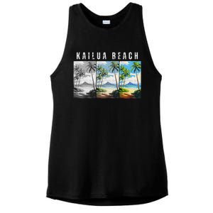 Kailua Beach Travel Souvenir Design Ladies PosiCharge Tri-Blend Wicking Tank