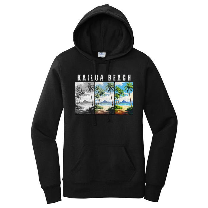 Kailua Beach Travel Souvenir Design Women's Pullover Hoodie