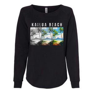 Kailua Beach Travel Souvenir Design Womens California Wash Sweatshirt