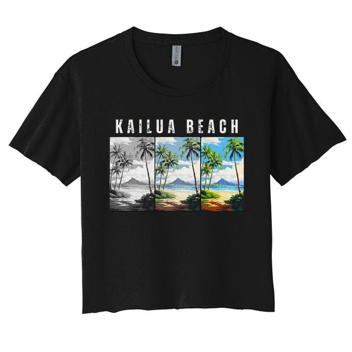 Kailua Beach Travel Souvenir Design Women's Crop Top Tee