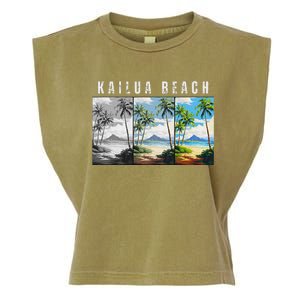 Kailua Beach Travel Souvenir Design Garment-Dyed Women's Muscle Tee