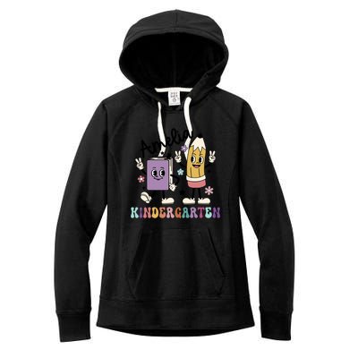 Kindergarten Back To School Retro Girls Teacher Life Women's Fleece Hoodie