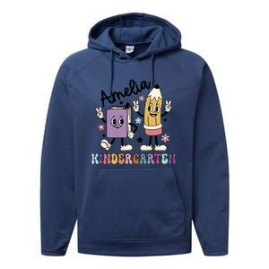 Kindergarten Back To School Retro Girls Teacher Life Performance Fleece Hoodie