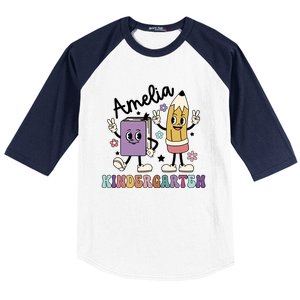 Kindergarten Back To School Retro Girls Teacher Life Baseball Sleeve Shirt