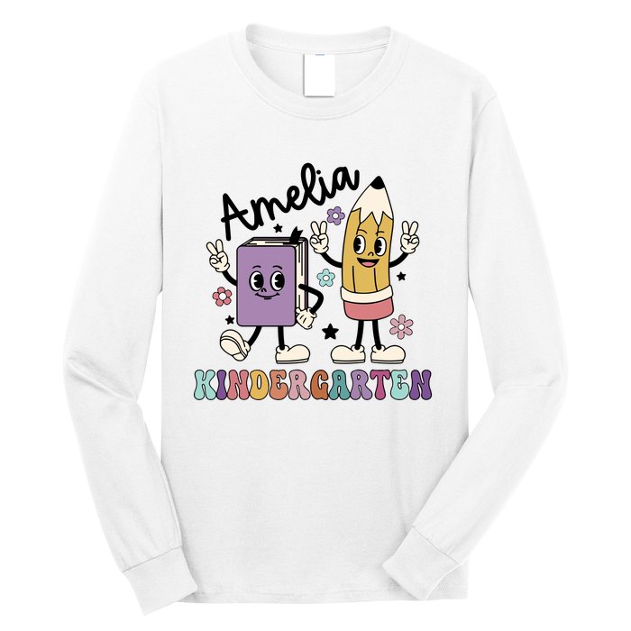 Kindergarten Back To School Retro Girls Teacher Life Long Sleeve Shirt