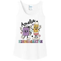 Kindergarten Back To School Retro Girls Teacher Life Ladies Essential Tank