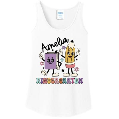 Kindergarten Back To School Retro Girls Teacher Life Ladies Essential Tank