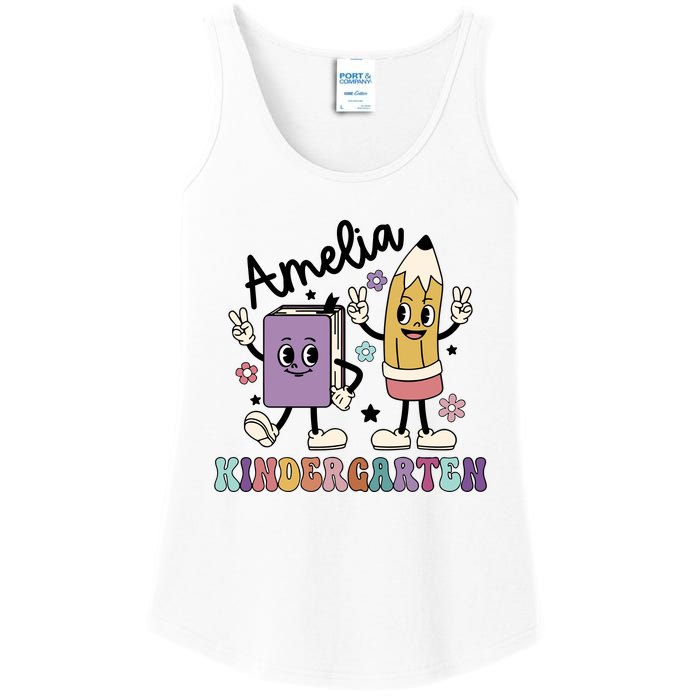 Kindergarten Back To School Retro Girls Teacher Life Ladies Essential Tank