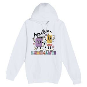 Kindergarten Back To School Retro Girls Teacher Life Premium Pullover Hoodie