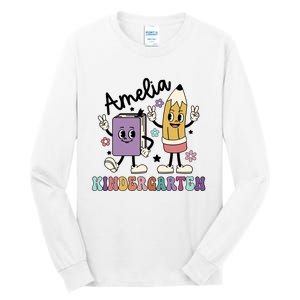 Kindergarten Back To School Retro Girls Teacher Life Tall Long Sleeve T-Shirt