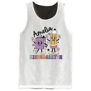 Kindergarten Back To School Retro Girls Teacher Life Mesh Reversible Basketball Jersey Tank