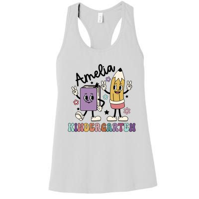 Kindergarten Back To School Retro Girls Teacher Life Women's Racerback Tank