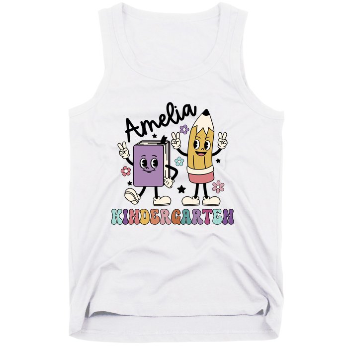 Kindergarten Back To School Retro Girls Teacher Life Tank Top