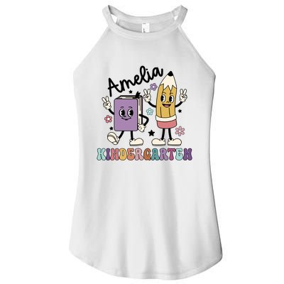 Kindergarten Back To School Retro Girls Teacher Life Women's Perfect Tri Rocker Tank