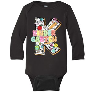 Kindergarten Back To School Teachers Students Kinder Crew Baby Long Sleeve Bodysuit