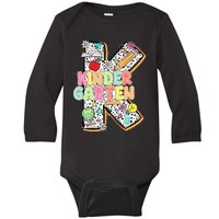 Kindergarten Back To School Teachers Students Kinder Crew Baby Long Sleeve Bodysuit