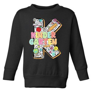 Kindergarten Back To School Teachers Students Kinder Crew Toddler Sweatshirt