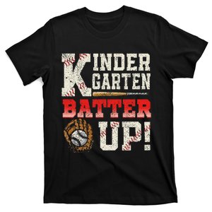 Kindergarten Back To School Batter Up Baseball Students T-Shirt