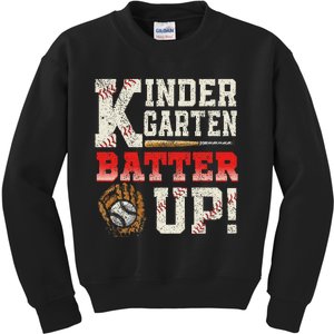 Kindergarten Back To School Batter Up Baseball Students Kids Sweatshirt