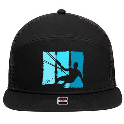 Kitesurf Board Trainer Kite Kiteboarding Kitesurfing 7 Panel Mesh Trucker Snapback Hat