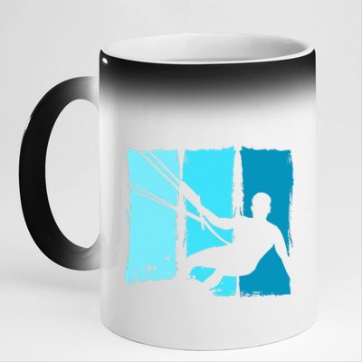 Kitesurf Board Trainer Kite Kiteboarding Kitesurfing 11oz Black Color Changing Mug