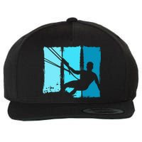 Kitesurf Board Trainer Kite Kiteboarding Kitesurfing Wool Snapback Cap