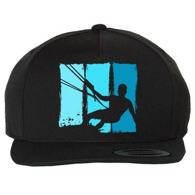 Kitesurf Board Trainer Kite Kiteboarding Kitesurfing Wool Snapback Cap