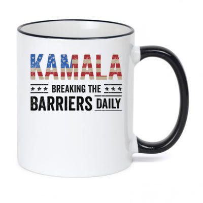 Kamala Breaking The Barriers Daily Kamala Harris 11oz Black Color Changing Mug