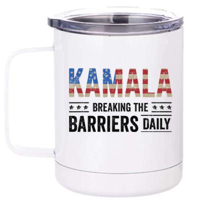 Kamala Breaking The Barriers Daily Kamala Harris 12 oz Stainless Steel Tumbler Cup