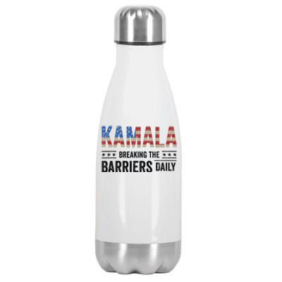 Kamala Breaking The Barriers Daily Kamala Harris Stainless Steel Insulated Water Bottle