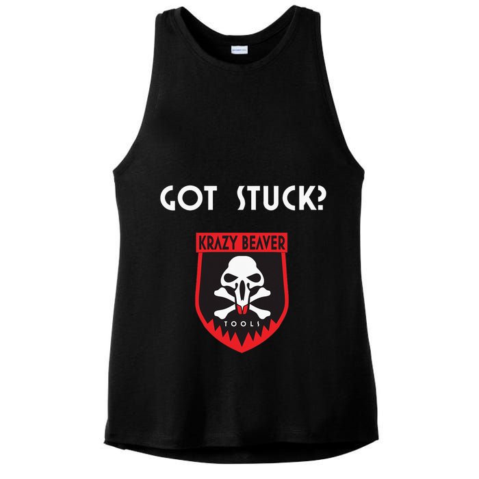K.R.A.Z.Y B.E.A.V.E.R Tools Got Stuck Ladies PosiCharge Tri-Blend Wicking Tank