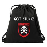 K.R.A.Z.Y B.E.A.V.E.R Tools Got Stuck Drawstring Bag