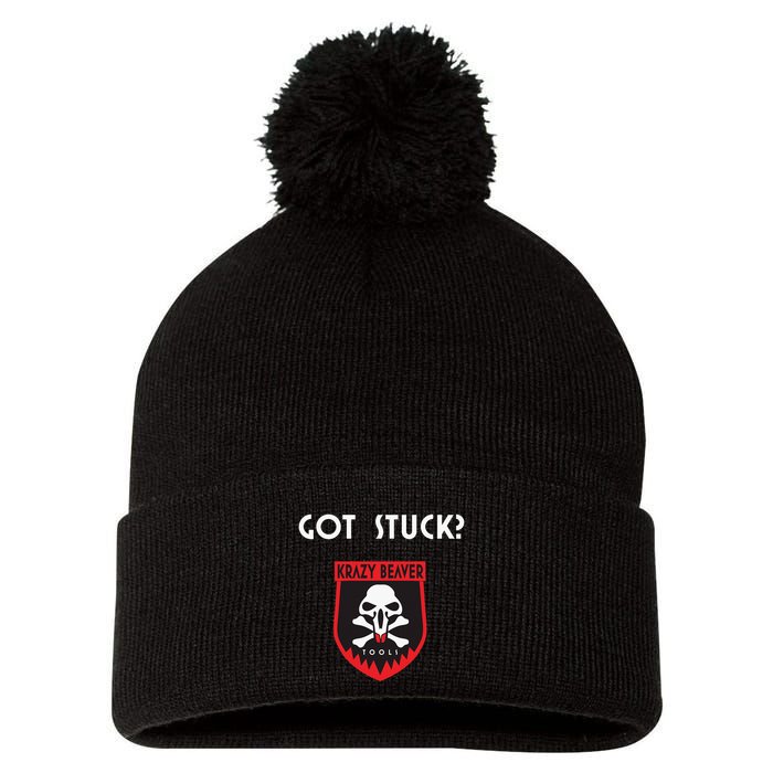 K.R.A.Z.Y B.E.A.V.E.R Tools Got Stuck Pom Pom 12in Knit Beanie