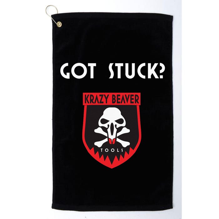 K.R.A.Z.Y B.E.A.V.E.R Tools Got Stuck Golf Towel