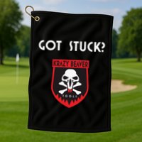 K.R.A.Z.Y B.E.A.V.E.R Tools Got Stuck Golf Towel