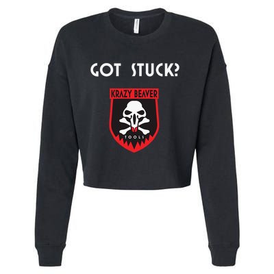 K.R.A.Z.Y B.E.A.V.E.R Tools Got Stuck Cropped Pullover Crew