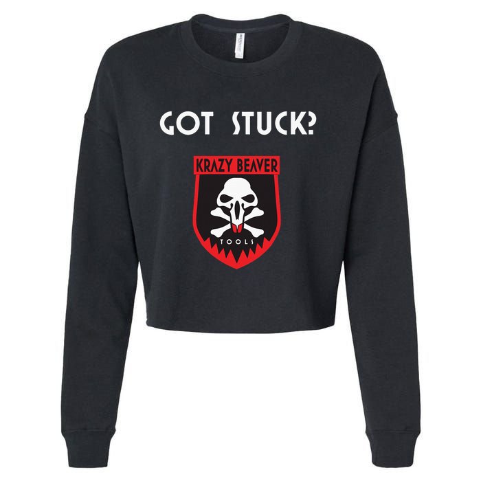 K.R.A.Z.Y B.E.A.V.E.R Tools Got Stuck Cropped Pullover Crew