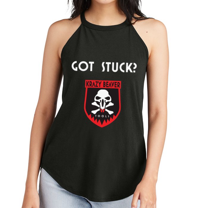 K.R.A.Z.Y B.E.A.V.E.R Tools Got Stuck Women's Perfect Tri Rocker Tank