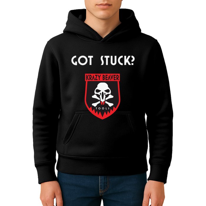 K.R.A.Z.Y B.E.A.V.E.R Tools Got Stuck Kids Hoodie