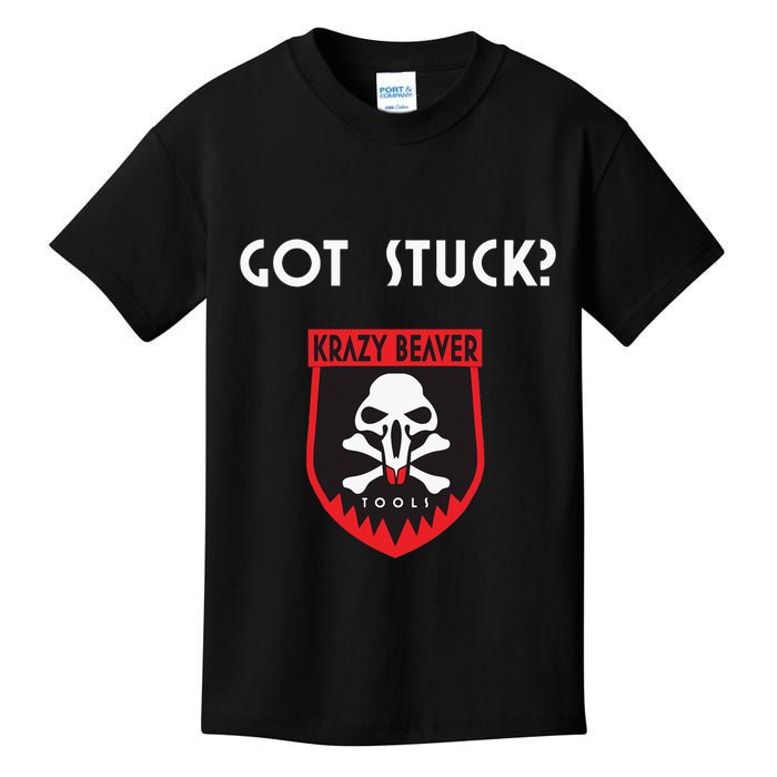 K.R.A.Z.Y B.E.A.V.E.R Tools Got Stuck Kids T-Shirt