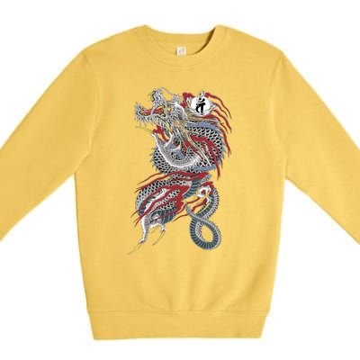 Kiryu Back Tattoo Premium Crewneck Sweatshirt