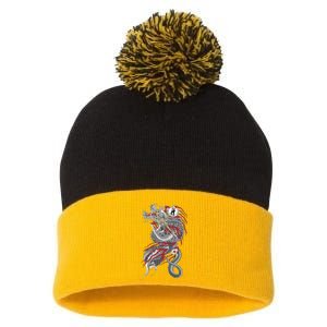 Kiryu Back Tattoo Pom Pom 12in Knit Beanie