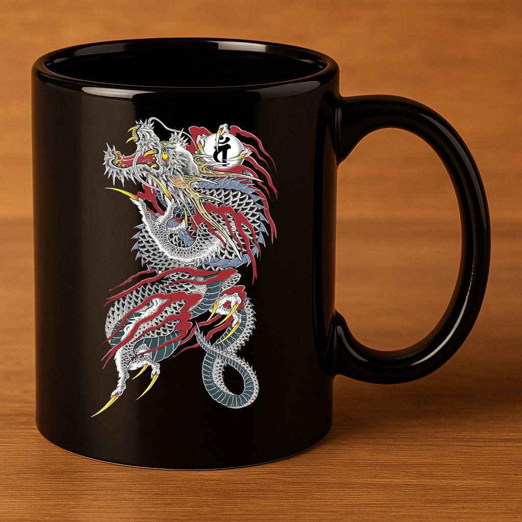 Kiryu Back Tattoo 11oz C Handle Ceramic Mug