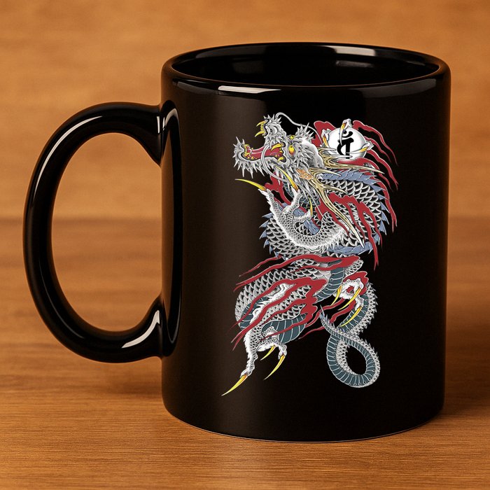 Kiryu Back Tattoo 11oz C Handle Ceramic Mug