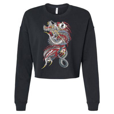 Kiryu Back Tattoo Cropped Pullover Crew