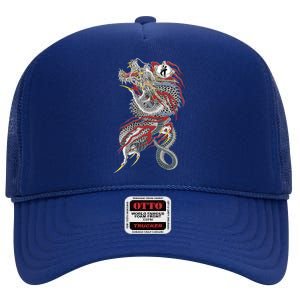 Kiryu Back Tattoo High Crown Mesh Back Trucker Hat