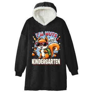 Kindergarten Back To School 1st Day Of Kindergarten Squirrel Hooded Wearable Blanket