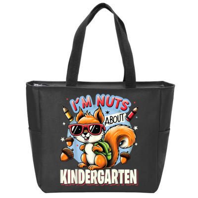 Kindergarten Back To School 1st Day Of Kindergarten Squirrel Zip Tote Bag