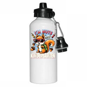 Kindergarten Back To School 1st Day Of Kindergarten Squirrel Aluminum Water Bottle